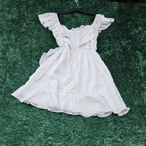 Selfie Leslie White Ruffle Mini Dress - Picture 11 of 12